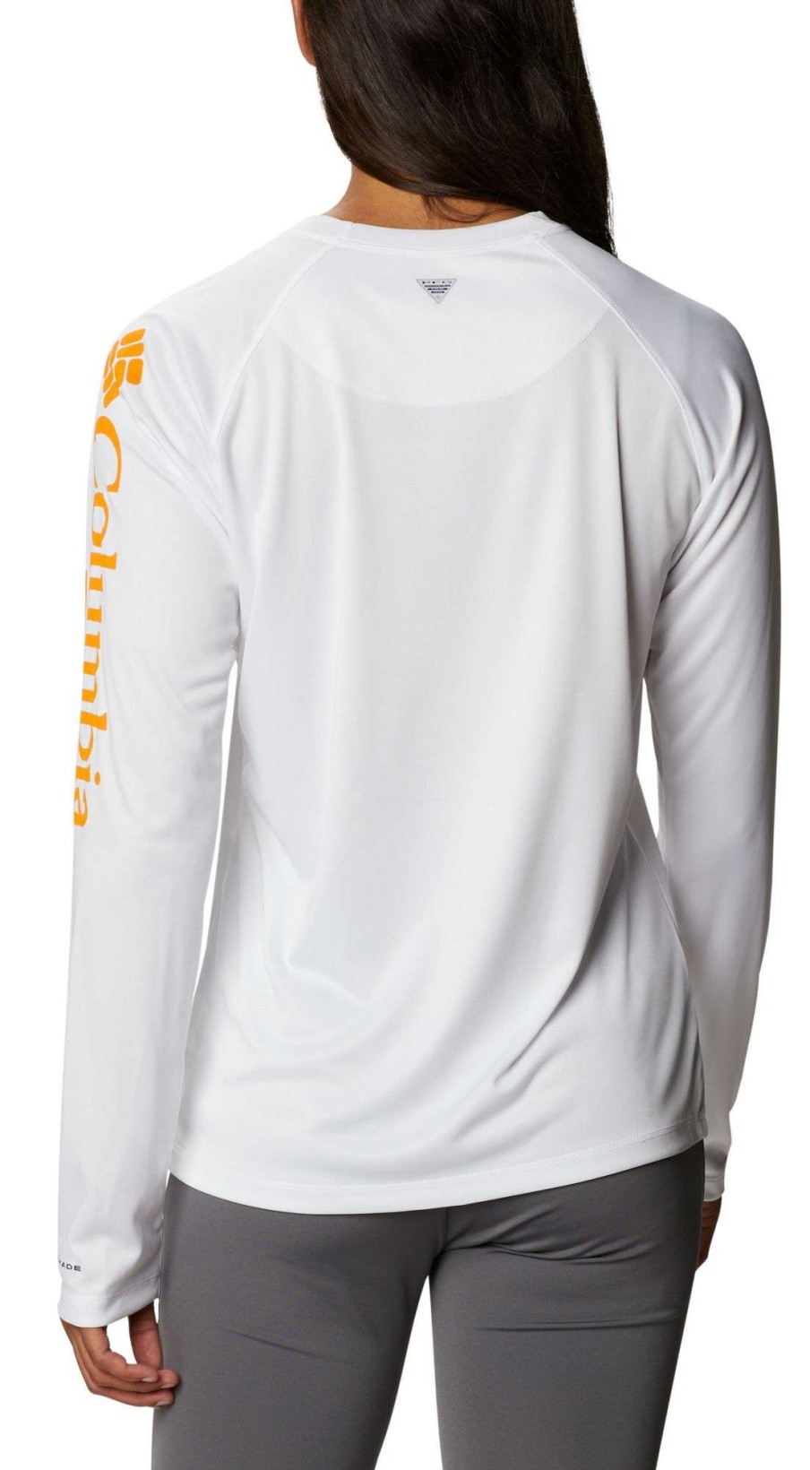 Shirts * | Columbia Women'S Tennessee Volunteers White Tidal Long Sleeve T-Shirt