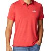 Shirts * | Columbia Men'S Georgia Bulldogs Red Tech Trail Polo