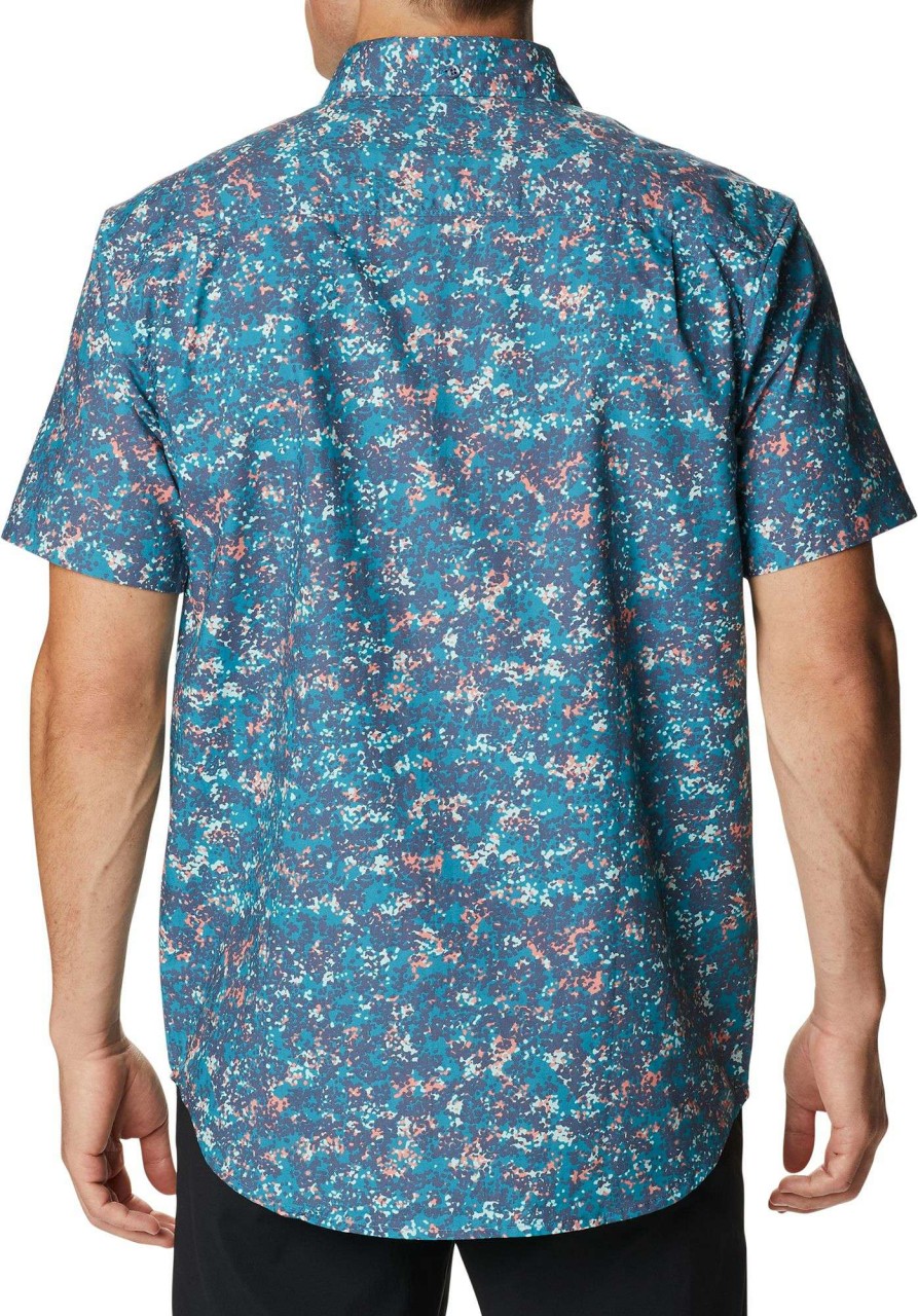 Shirts * | Columbia Men'S Brentyn Trail Ii Short Sleeve Shirt Deep Marine Dtty Disguise