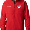 Jackets * | Columbia Men'S Wisconsin Badgers Red Ascender Jacket