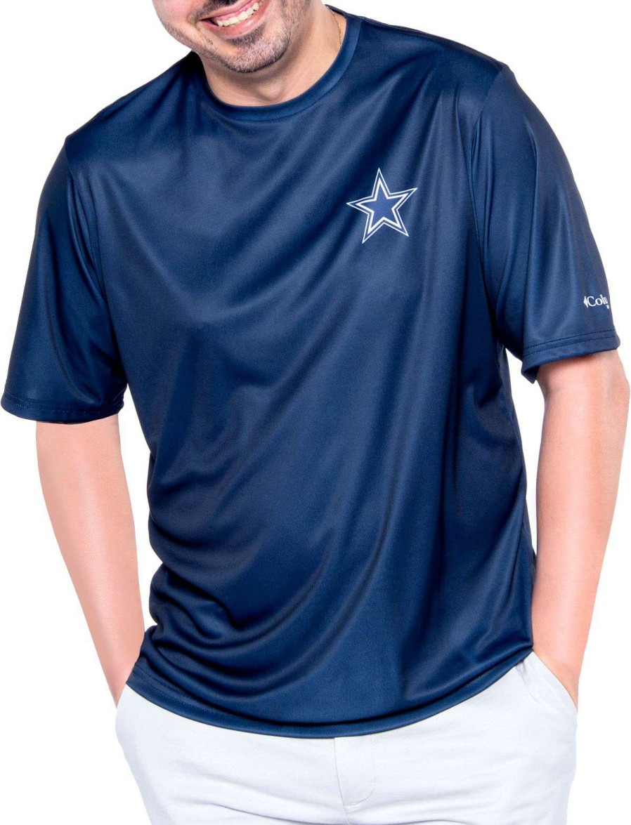 Shirts * | Columbia Men'S Dallas Cowboys Terminal Tackle Navy T-Shirt