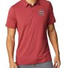 Shirts * | Columbia Men'S South Carolina Gamecocks Garnet Tech Trail Polo