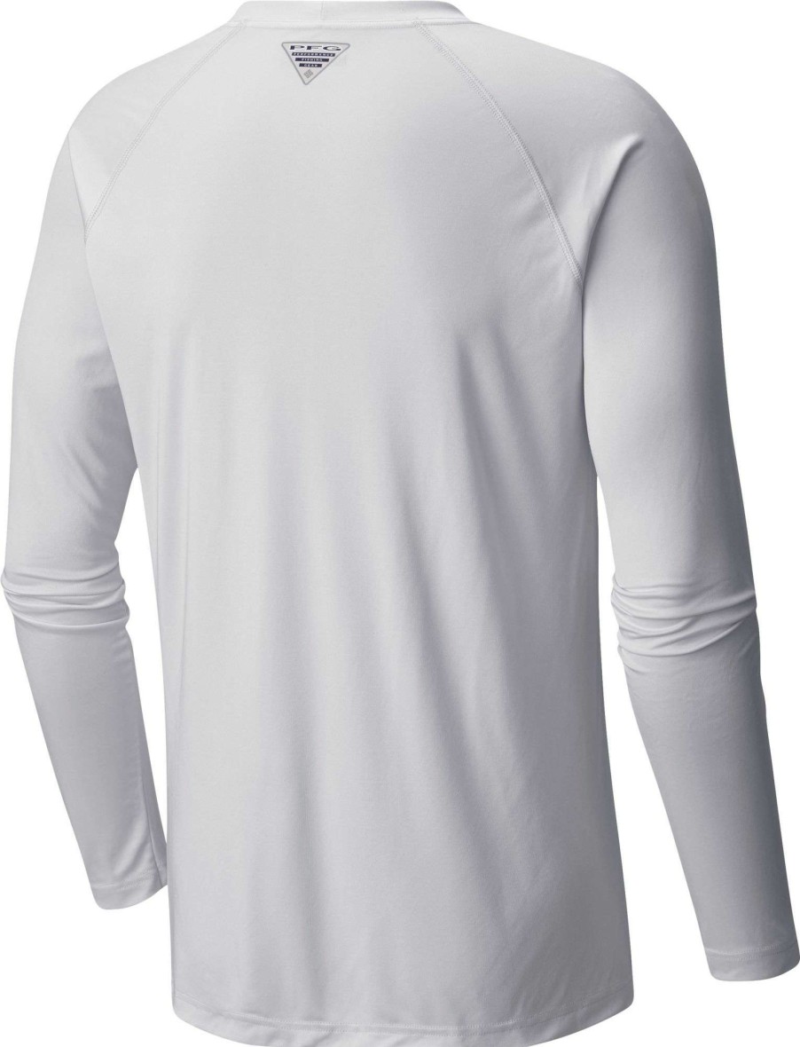 Shirts * | Columbia Men'S Nc State Wolfpack White Terminal Tackle Long Sleeve T-Shirt