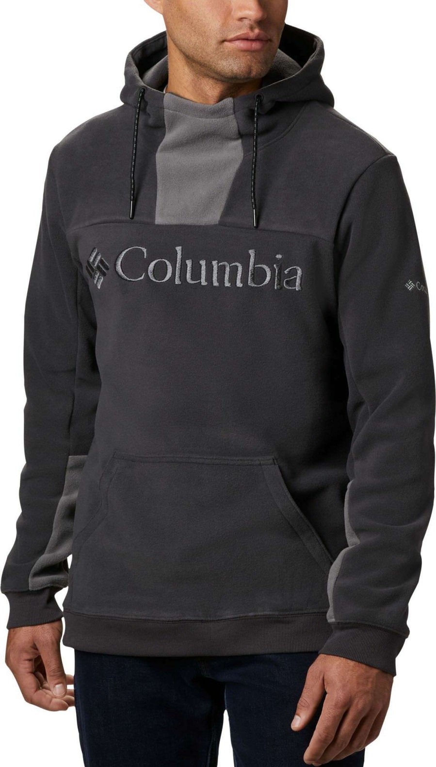 Sweatshirts * | Columbia Men'S Columbia Lodge Fleece Hoodie Shark/City Grey