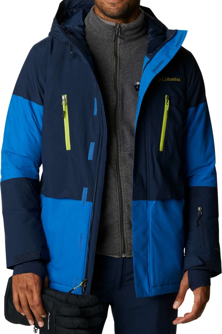 Jackets * | Columbia Men'S Aerial Ascender Jacket Cllgte Nvy/Brght Indgo