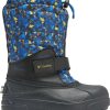 Boots * | Columbia Kids' Powderbug Forty Print 400G Waterproof Winter Boots For Girls' Black/Laser Lemon