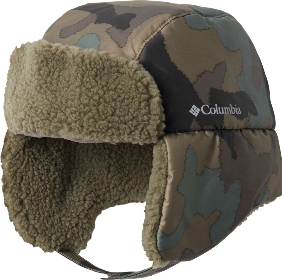 Hats * | Columbia Youth Frosty Trail Trapper Hat For Boys' Cypress Trad Camo/St Gr