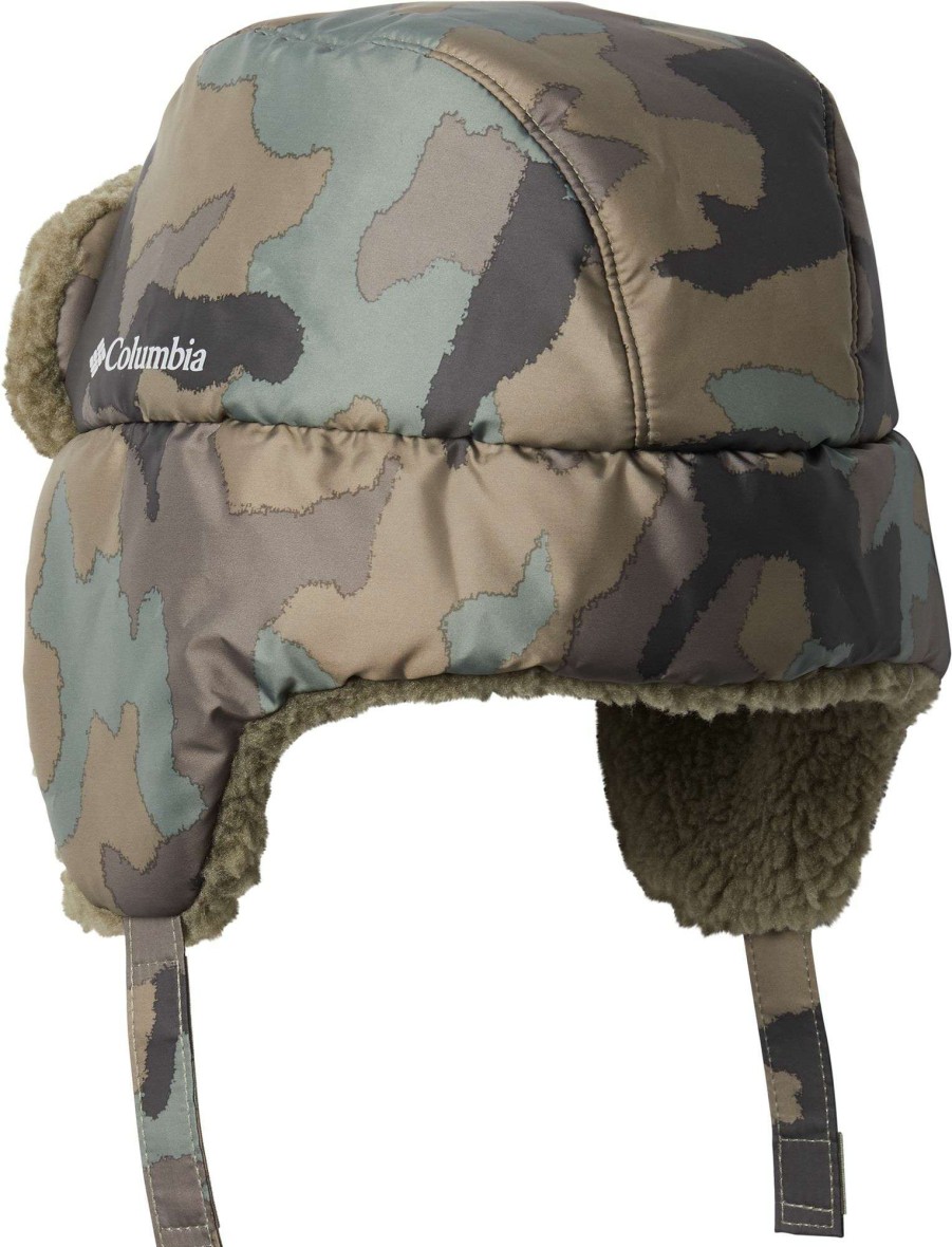 Hats * | Columbia Youth Frosty Trail Trapper Hat For Boys' Cypress Trad Camo/St Gr