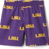 Shorts * | Columbia Youth Lsu Tigers Backcast Printed Performance Purple Shorts For Boys'