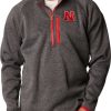 Jackets * | Columbia Men'S Nebraska Cornhuskers Grey Canyon Point Half-Zip Pullover Fleece Jacket