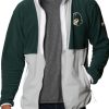 Jackets * | Columbia Men'S Michigan State Spartans Green Back Bowl Full-Zip Fleece Jacket