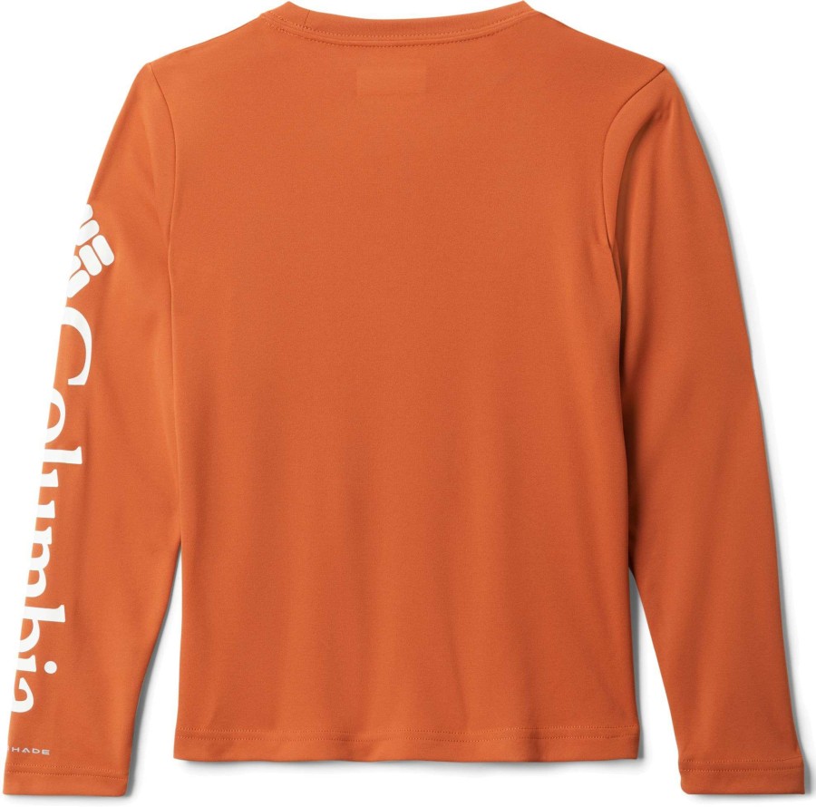 Shirts * | Columbia Youth Texas Longhorns Terminal Tackle Orange Long Sleeve T-Shirt For Girls'