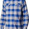 Shirts * | Columbia Men'S Kentucky Wildcats Blue Clg Flare Gun Flannel Long Sleeve Shirt