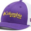 Hats * | Columbia Youth Lsu Tigers Purple Pfg Mesh Adjustable Hat For Unisex