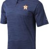 Shirts * | Columbia Men'S Houston Astros Navy Omni-Wick Set Performance Polo