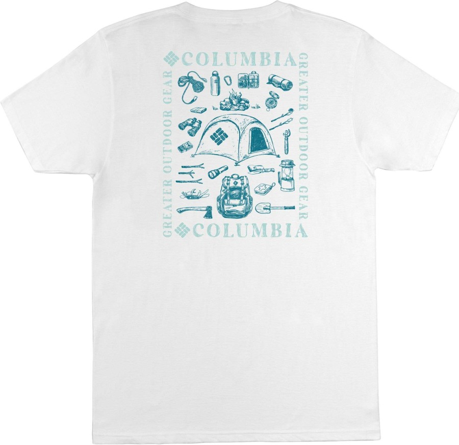 Shirts * | Columbia Mens' Visor T-Shirt White