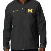 Jackets * | Columbia Men'S Michigan Wolverines Grey Flanker Full-Zip Fleece Jacketv