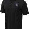 Shirts * | Columbia Men'S Colorado Rockies Black Drive Performance Polo