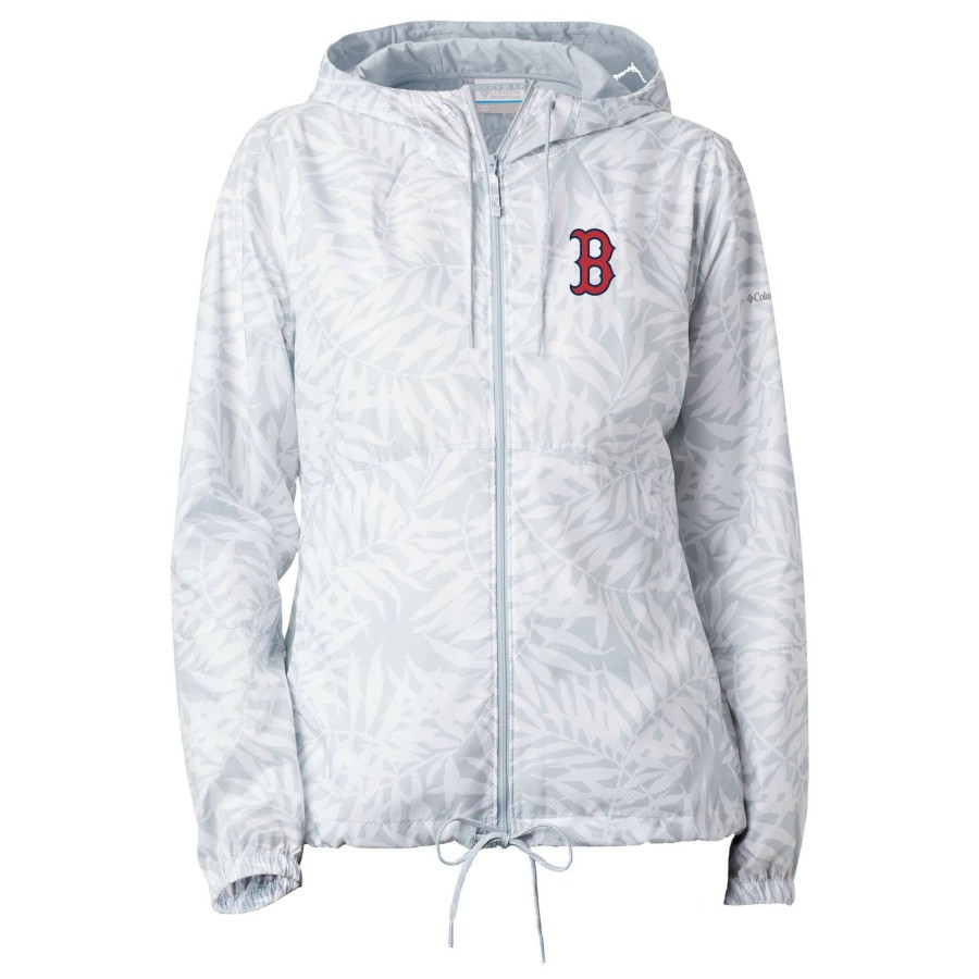 Sweatshirts * | Columbia Women'S Boston Red Sox White Flash Forward Hoodie