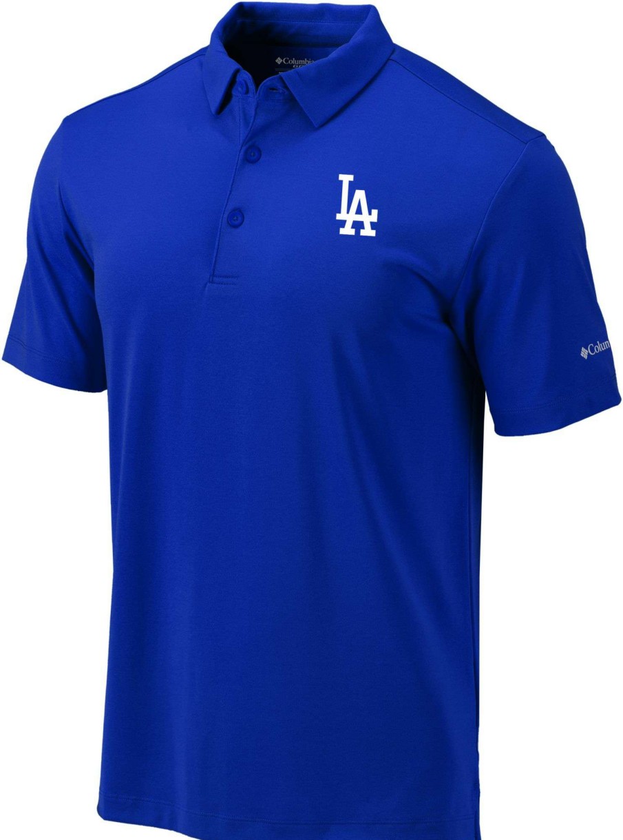 Shirts * | Columbia Men'S Los Angeles Dodgers Blue Drive Performance Polo