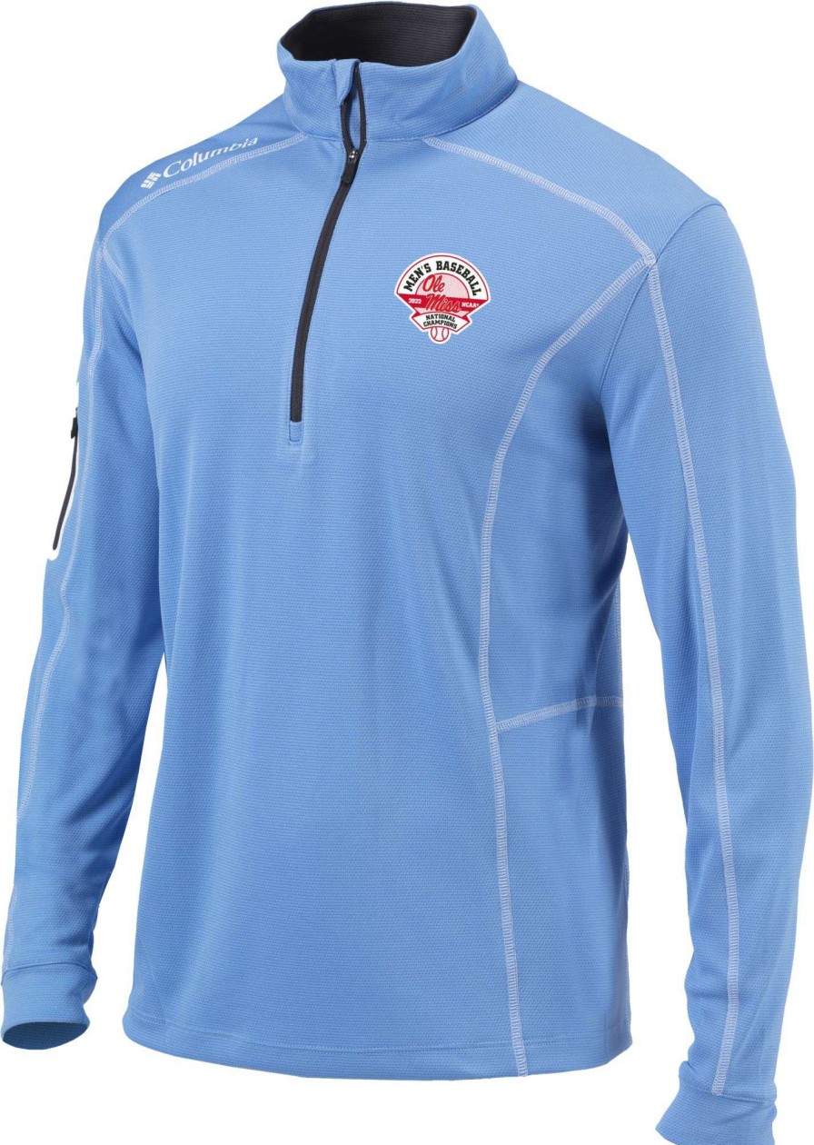 Jackets * | Columbia Men'S Ole Miss Rebels 2022 Ncaa Baseball Men'S College World Series Champions Shotgun Quarter-Zip