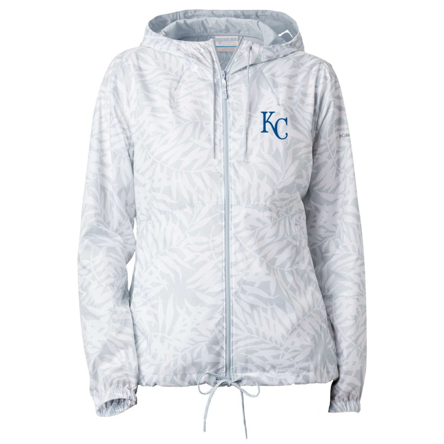 Sweatshirts * | Columbia Women'S Kansas City Royals White Flash Forward Hoodie