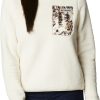 Sweatshirts * | Columbia Women'S West Bend Crewneck Sweatshirt Chalk/Chalk Wolfscape