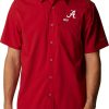 Shirts * | Columbia Men'S Alabama Crimson Tide Crimson Slack Tide Button-Down Shirt