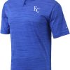 Shirts * | Columbia Men'S Kansas City Royals Blue Omni-Wick Set Performance Polo