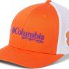 Hats * | Columbia Men'S Clemson Tigers Orange Pfg Mesh Fitted Hat