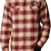 Shirts * | Columbia Men'S Florida State Seminoles Garnet Clg Flare Gun Flannel Long Sleeve Shirt