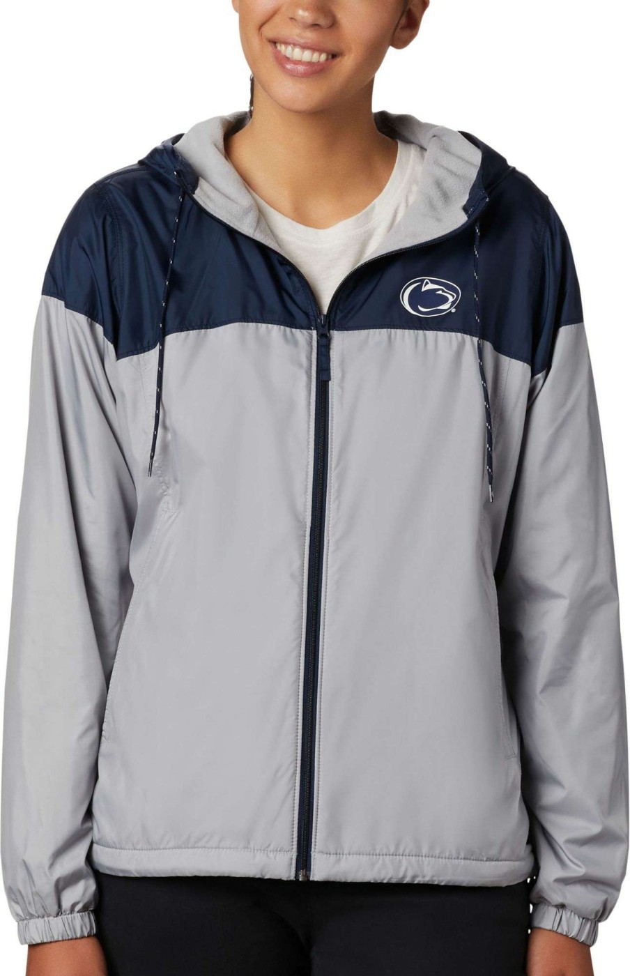 Jackets * | Columbia Women'S Penn State Nittany Lions Blue/Grey Clg Flash Forward Lined Jacket