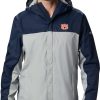 Jackets * | Columbia Men'S Auburn Tigers Blue/Grey Glennaker Storm Jacket