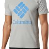 Shirts * | Columbia Men'S Lodge Logo T-Shirt Columbia Grey/Azure Blue