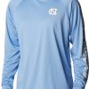 Shirts * | Columbia Men'S North Carolina Tar Heels White Terminal Tackle Long Sleeve T-Shirt