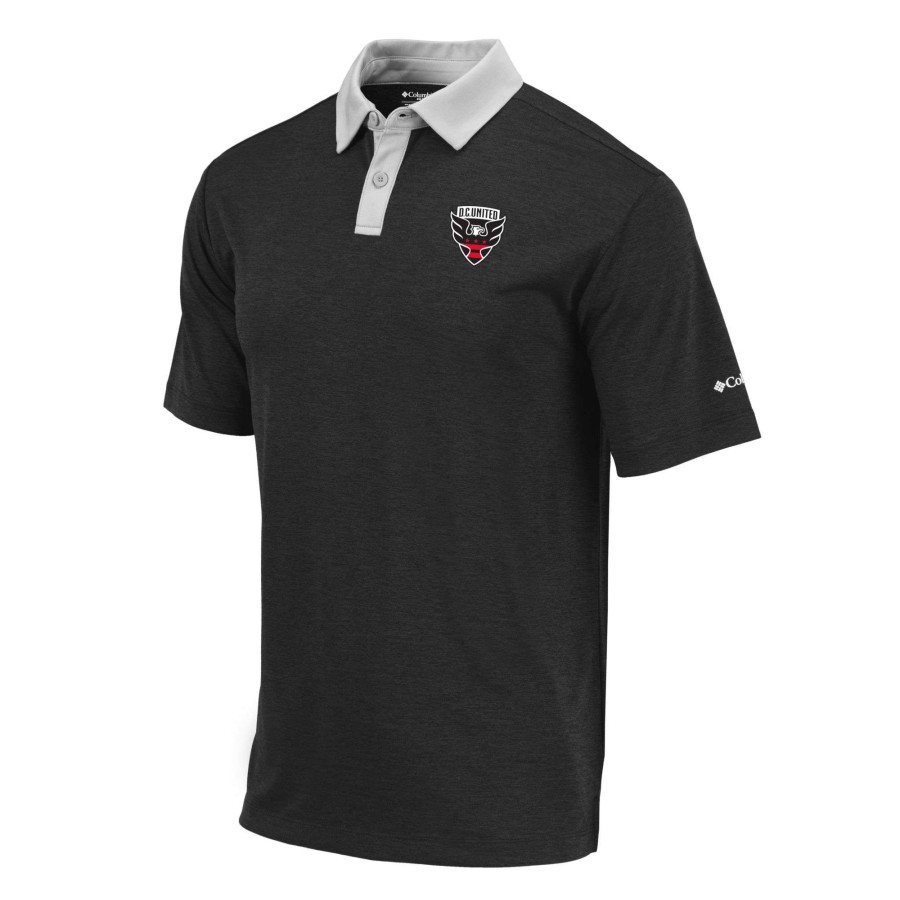 Shirts * | Columbia Men'S D.C. United Omni-Wick Range Black Performance Polo