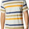 Shirts * | Columbia Men'S Glendoveer Pocket Short Sleeve T-Shirt Chalk Everyday Stripe