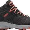 Boots * | Columbia Women'S Peakfreak Ii Outdry Waterproof Hiking Boots Grey/Coral