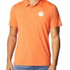 Shirts * | Columbia Men'S Clemson Tigers Orange Tech Trail Polo