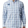 Shirts * | Columbia Men'S North Carolina Tar Heels Carolina Blue Long Sleeve Tamiami Shirt