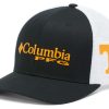 Hats * | Columbia Men'S Tennessee Volunteers Pfg Mesh Fitted Black Hat