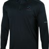 Shirts * | Columbia Men'S Miami Marlins Black Pin High Long Sleeve Polo