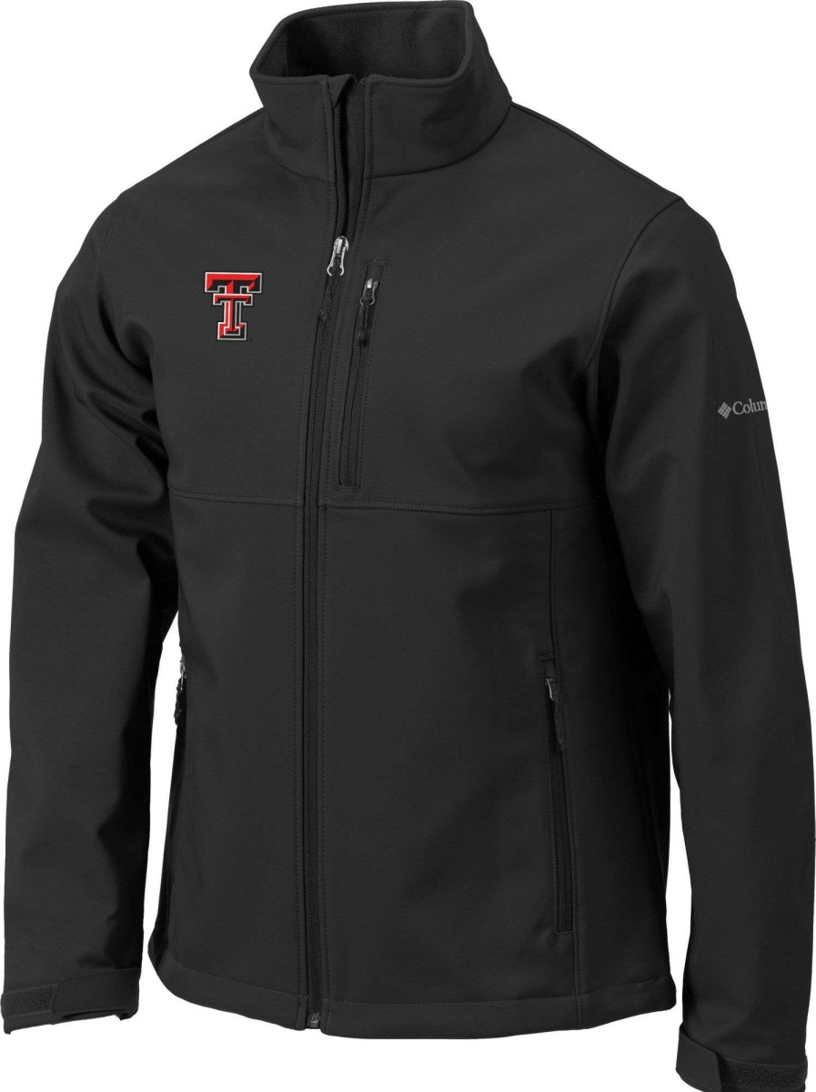 Jackets * | Columbia Men'S Texas Tech Red Raiders Black Ascender Full-Zip Jacket