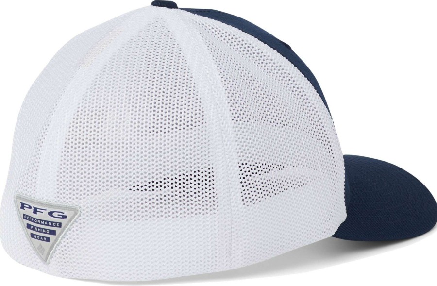 Hats * | Columbia Men'S Auburn Tigers Blue Pfg Mesh Fitted Hat