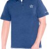 Shirts * | Columbia Men'S Dallas Cowboys Tech Trail Navy Polo