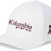 Hats * | Columbia Men'S Texas A&M Aggies Pfg Mesh Fitted White Hat