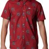 Shirts * | Columbia Men'S South Carolina Gamecocks Garnet Clg Super Slack Tide Short Sleeve Shirt