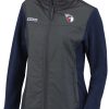 Jackets * | Columbia Women'S Cleveland Guardians Navy Full-Zip Fleece Jacket