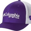 Hats * | Columbia Men'S Kansas State Wildcats Purple Pfg Mesh Adjustable Hat