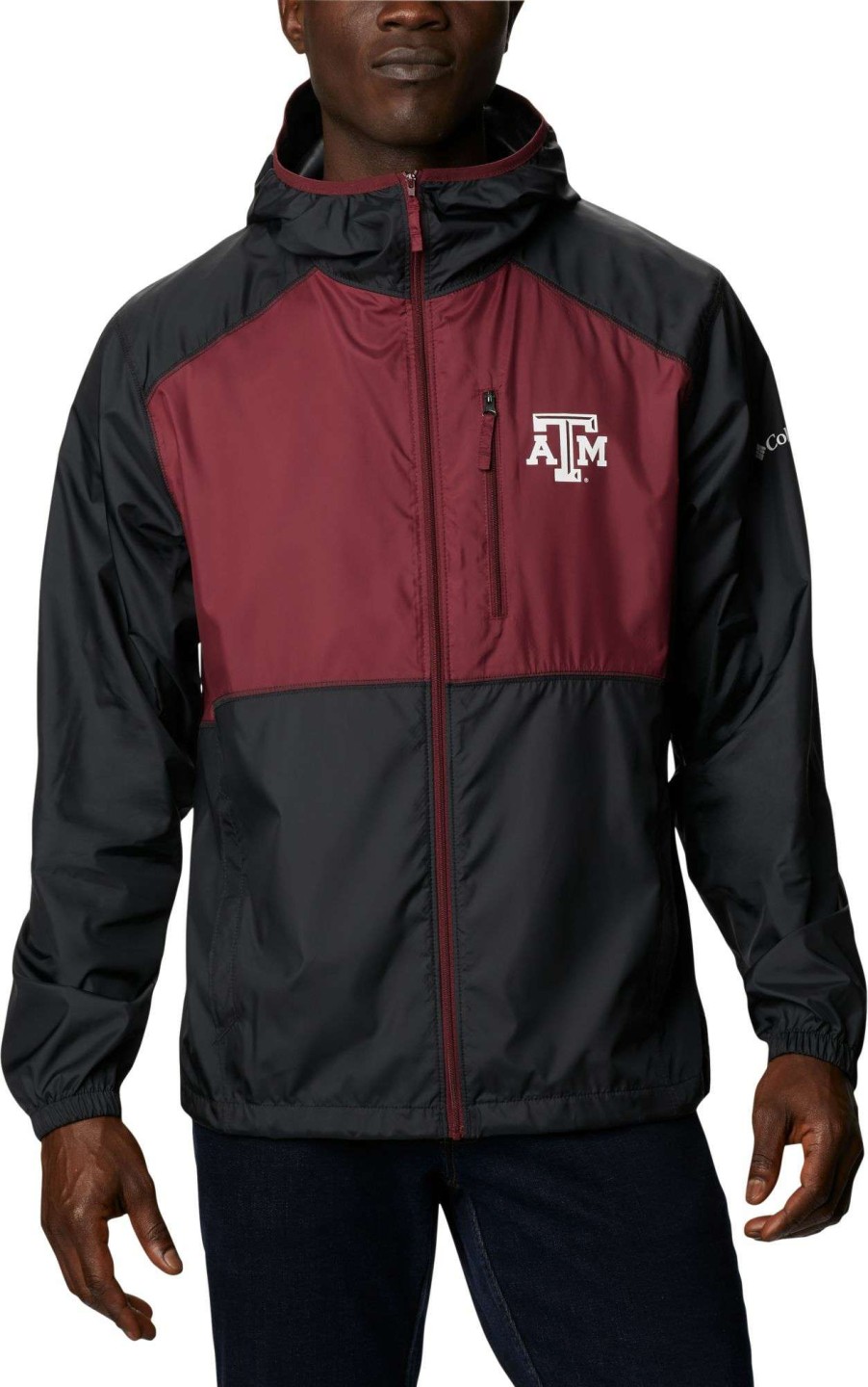 Jackets * | Columbia Men'S Texas A&M Aggies Black Flash Forward Full-Zip Jacket